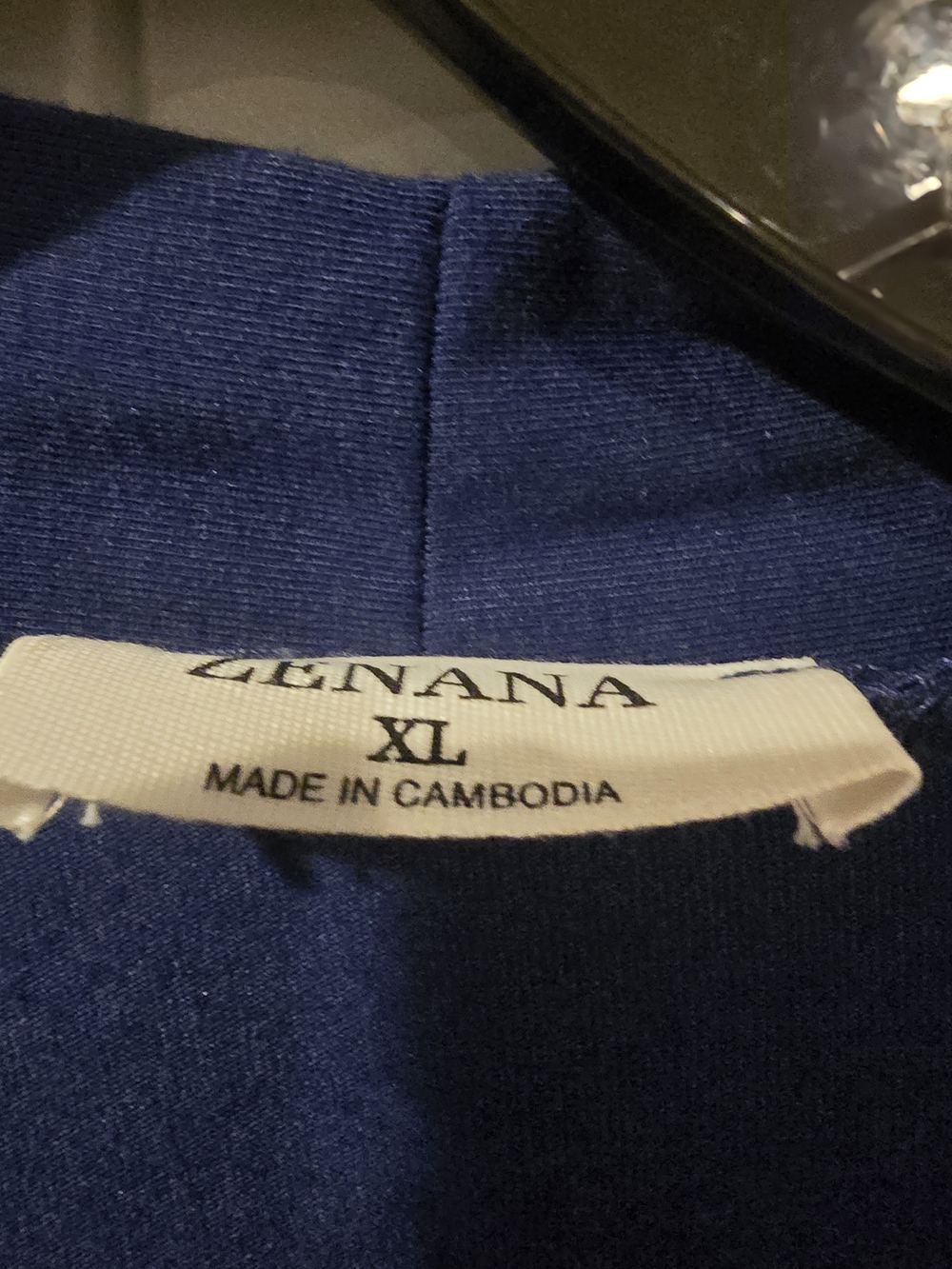 Zenana Navy Open Front Duster Cardigan | Size XL - Picture 3 of 4